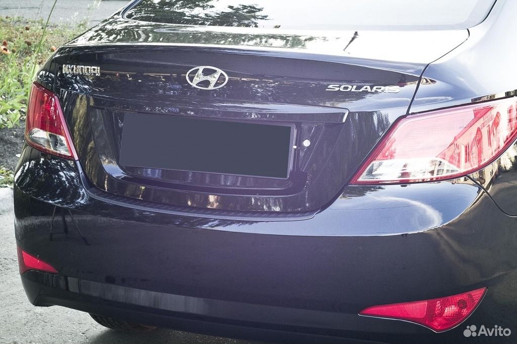 Пластиковая накладка на бампер Hyundai Solaris сед