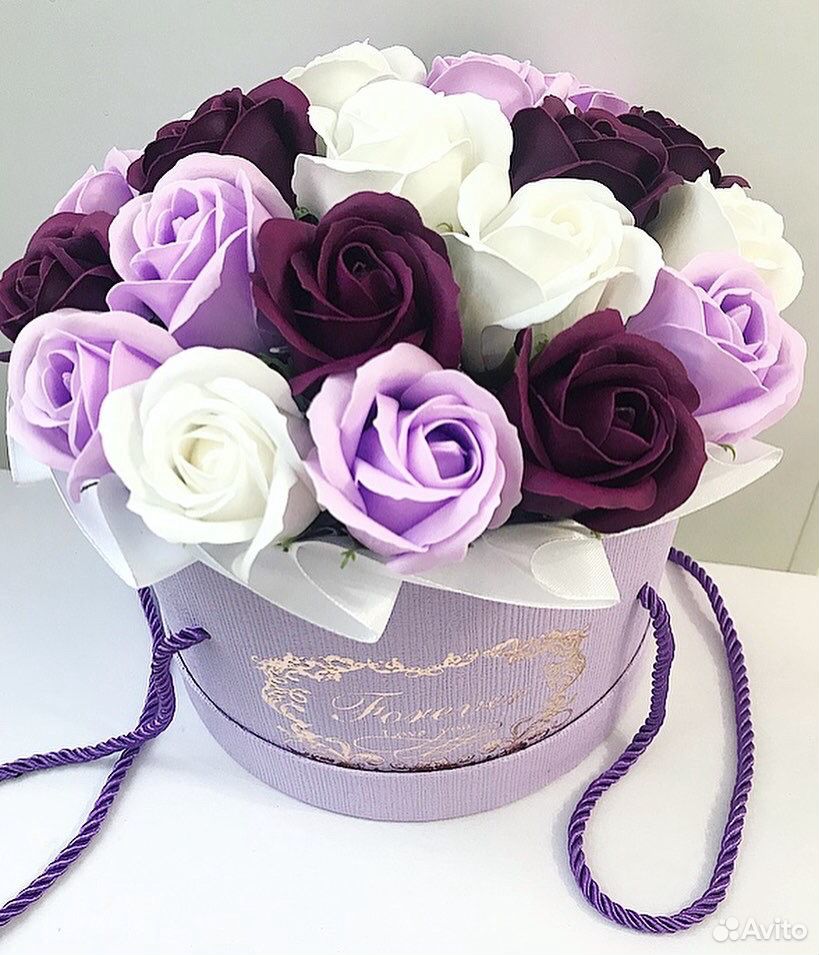 Букет цветов пионы розы из мыла доставка купить на Зозу.ру - фотография № 2
