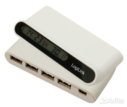 Разветвитель logilink hub USB плюс термометр /часы