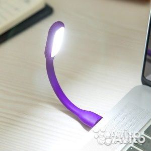 Гибкая светодиодная USB лампа фиолетовая