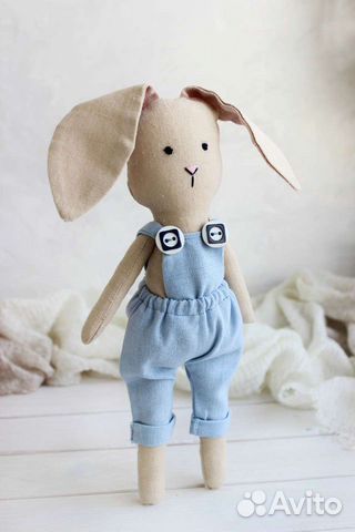Текстильная игрушка зайчик