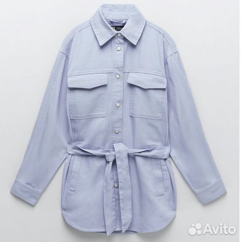 Платье Рубашка Zara Белое фото 14