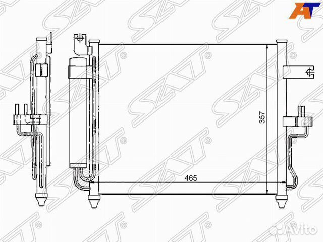 Радиатор кондиционера хундай акцент №43