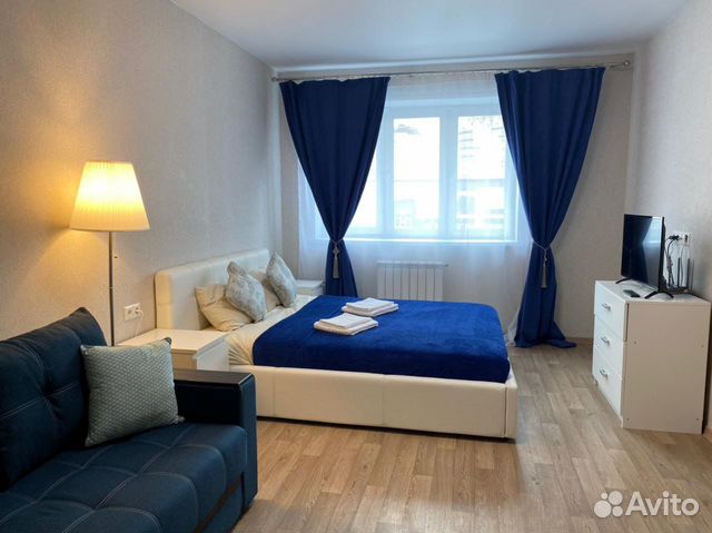 

1-к. квартира, 44 м², 2 кровати