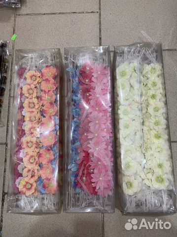 Ободки заколки повязки брошки крабы с цветами