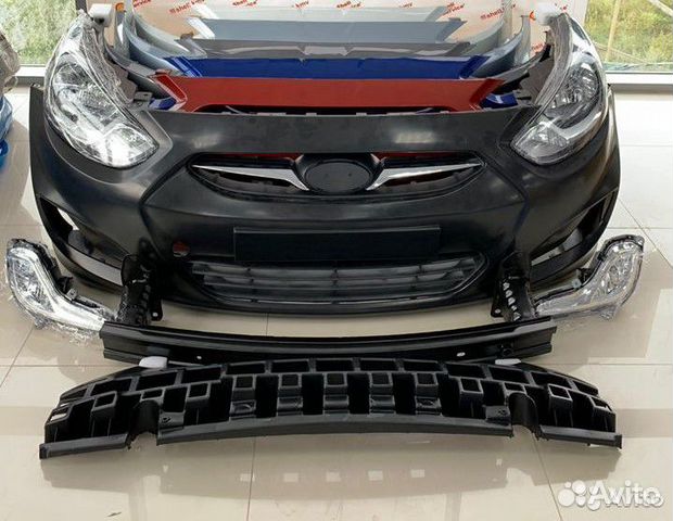 Передний бампер Hyundai Solaris все цвета