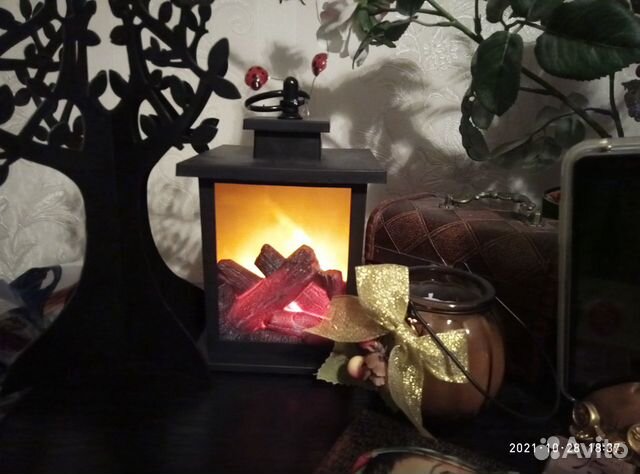 Декоративный камин и набор со свечами