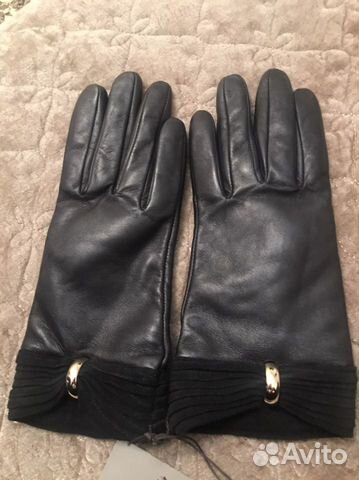 Перчатки женские кожаные новые
