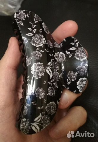 Краб для волос с цветочным принтом