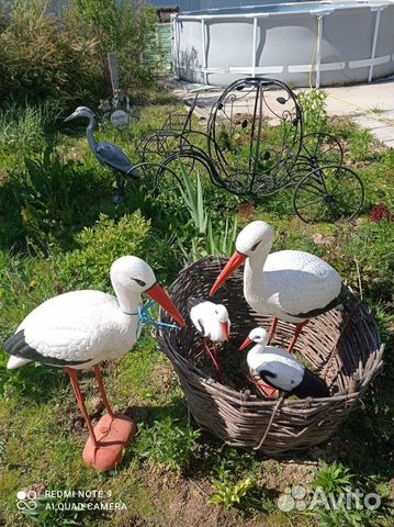 Новые Садовые Фигуры аист и аистëнок
