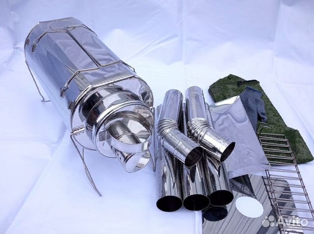 Печь для палатки Кабанчик на 15 литров с решетками