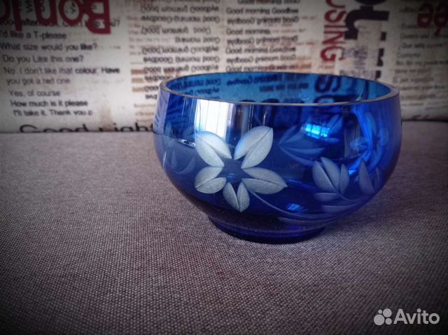 Ваза СССР cobalt кобальт салатница