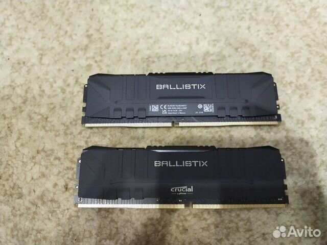 Сrucial DDR4 8Gb 3600 Ballistix Black 2 планки