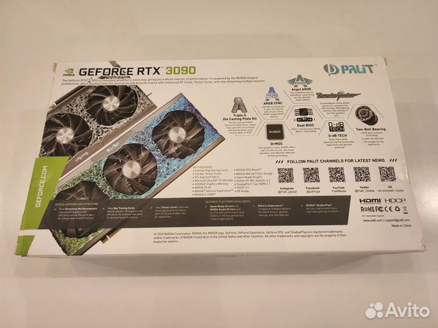 RTX 3090 Palit GameRock / Ростест / Чек / Гарантия