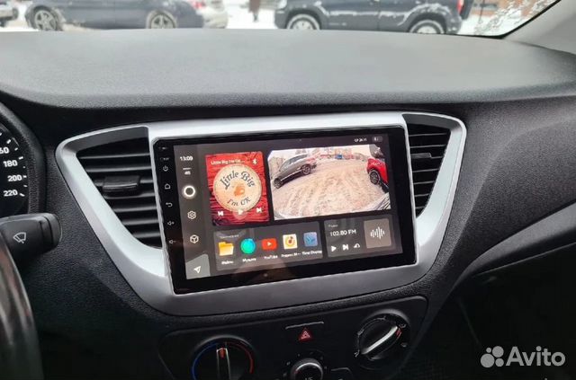 Штатная андроид магнитола Hyundai Solaris 2