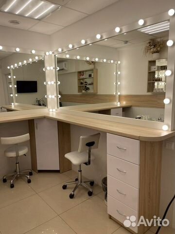 Зеркало с лампами ростовое