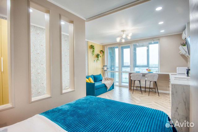

Квартира-студия, 33 м², 2 кровати