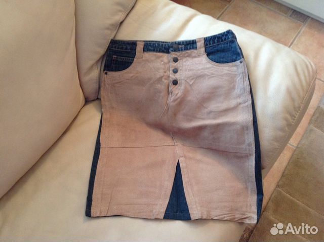 Джинсовая юбка+ натуральная замша Esprit Оригинал Джинсовая юбка+ натуральная замша Esprit Оригинал