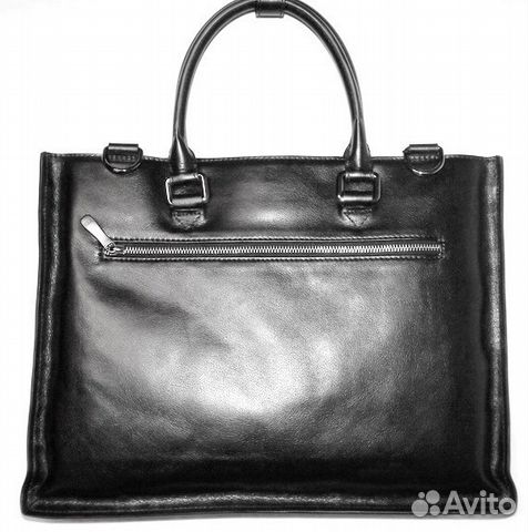 Мужская кожаная сумка HugoBoss black новая