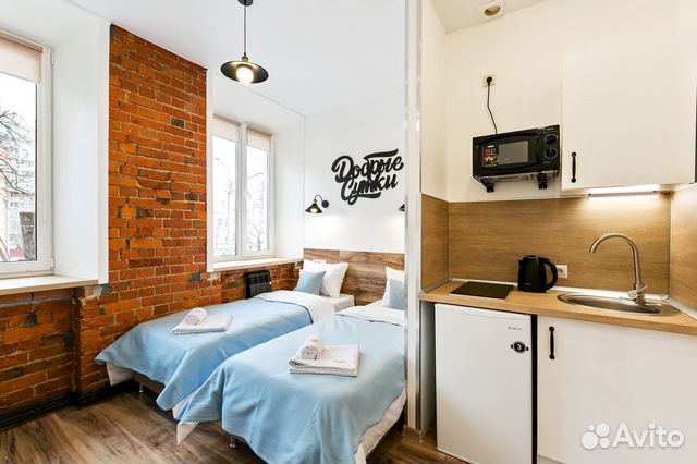 

Квартира-студия, 15 м², 2 кровати