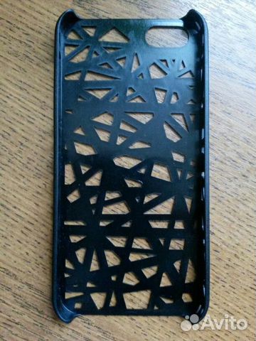 Чехол черный дизайнерский на iPhone 5, 5s, 5c, SE