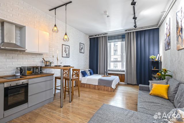 

Квартира-студия, 35 м², 2 кровати