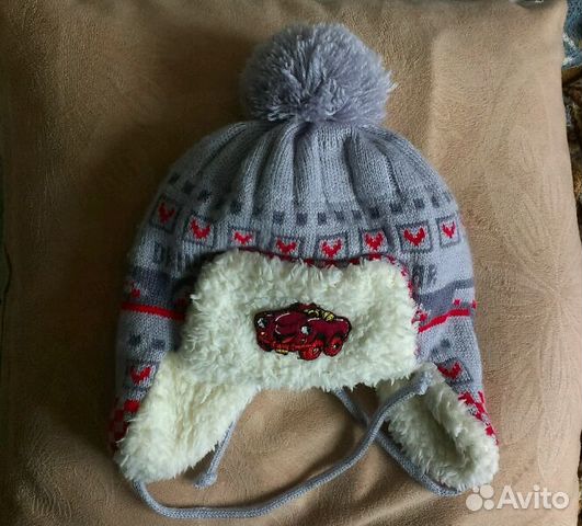 Шапка зимняя для мальчика 3-6 мес Шапка зимняя для мальчика 3-6 мес