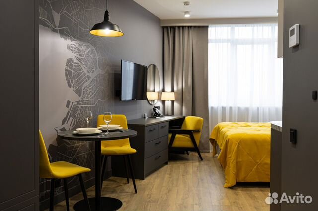 

Квартира-студия в апарт-отеле, 26 м², 1 кровать