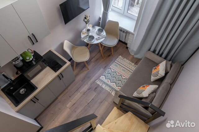 

Квартира-студия, 18 м², 2 кровати