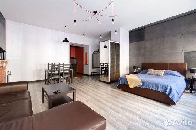 

Квартира-студия, 45 м², 2 кровати