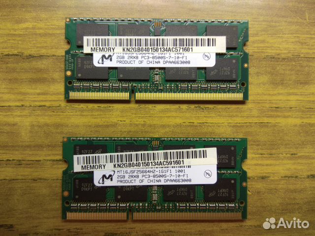 Оперативная память для ноутбука Micron DDR3, 2GB