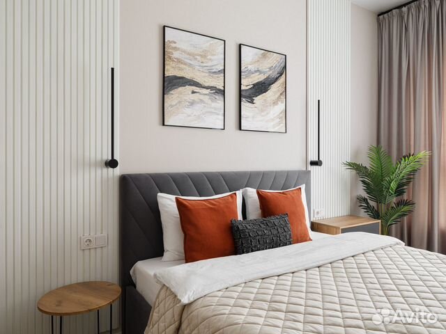 

1-к. квартира, 40 м², 2 кровати