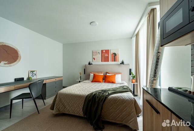 

Квартира-студия, 35 м², 1 кровать