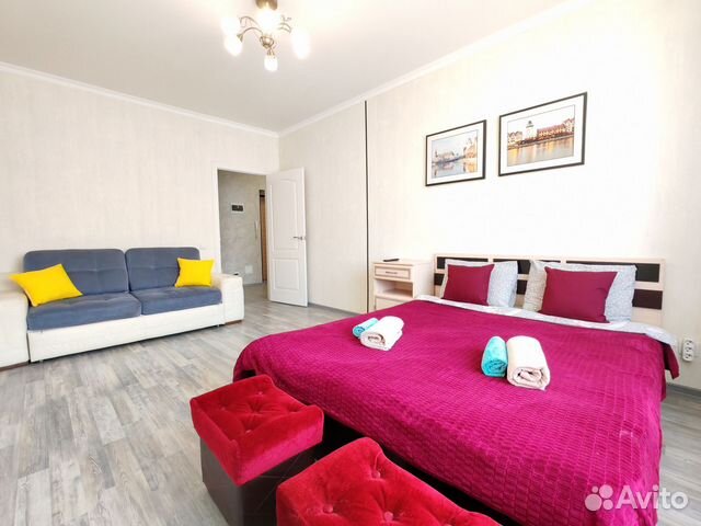 

1-к. квартира, 40 м², 2 кровати