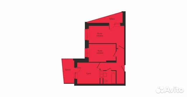 2-к квартира, 56.1 м², 3/14 эт.