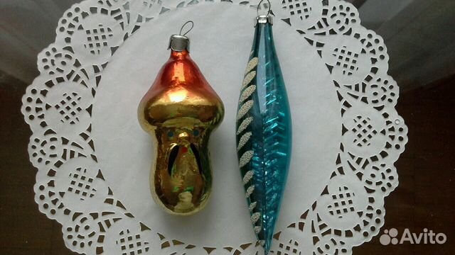 Елочные игрушки стекло новые СССР Елочные игрушки стекло новые СССР