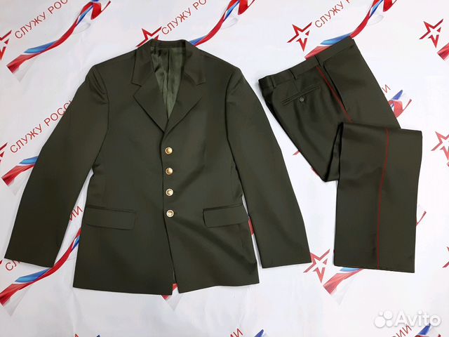 Костюм шерстяной для офицеров оливкового цвета