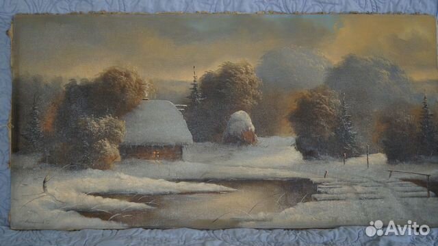 Картина маслом на холсте 80*40 см 1993 год