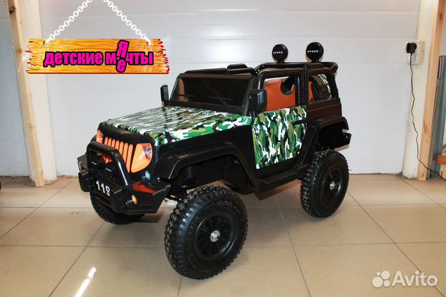 Детский электромобиль Jeep полный привод Детский электромобиль Jeep полный привод