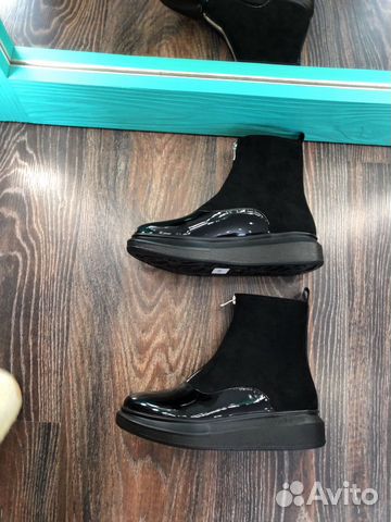 Ботинки демисезон черные намолнии