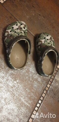 Детские сабо crocs Камуфляж