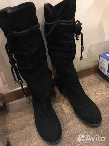 Сапоги женские натуральная замша