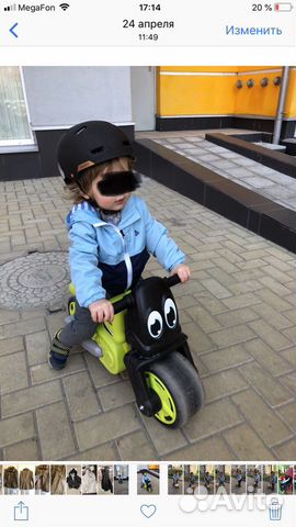 Мотоцикл каталка беговел BIG Racing Bike Motor зел Мотоцикл каталка беговел BIG Racing Bike Motor зел
