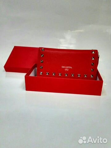 Кошелек Valentino кожаный женский красный новый