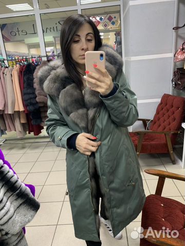 Парка с натуральным мехом