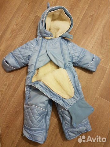 Зимний-демисезонный комбинезон новый 86 см