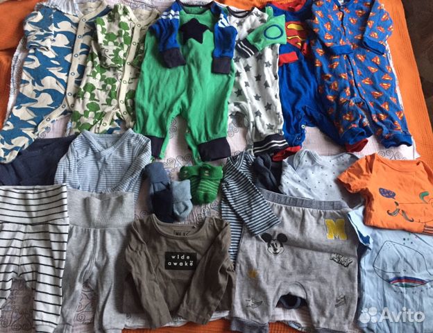 Большой пакет вещей 0-6 мес Next, Gap, H&M Большой пакет вещей 0-6 мес Next, Gap, H&M