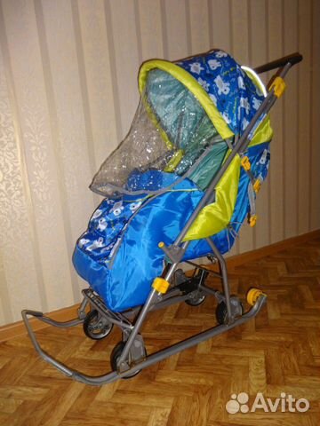 Санки коляска ника с колёсами в 3-1 Санки коляска ника с колёсами в 3-1