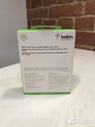Кабель Belkin Mini DisplayPort to hdmi новый Кабель Belkin Mini DisplayPort to hdmi новый