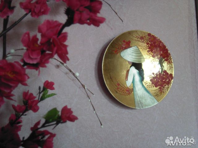 Интерьерная тарелочка и ваза восточных мотивов